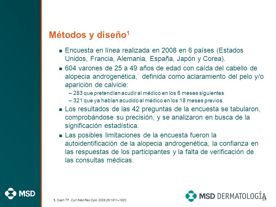 Métodos y diseño1 Encuesta en línea realizada en 2008 en 6 países (Estados Unidos, Francia, Alemania, España, Japón y Corea).