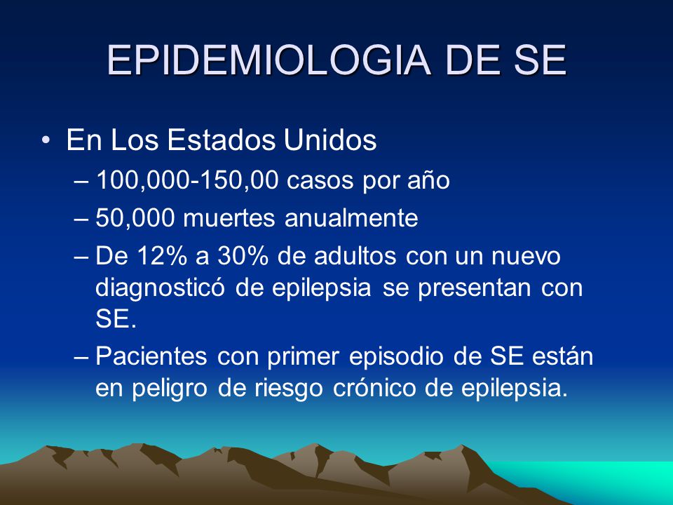 EPIDEMIOLOGIA DE SE En Los Estados Unidos 100, ,00 casos por año