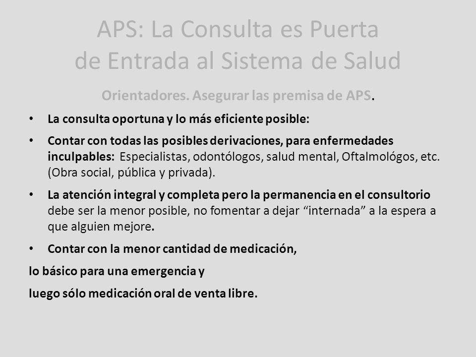 APS: La Consulta es Puerta de Entrada al Sistema de Salud