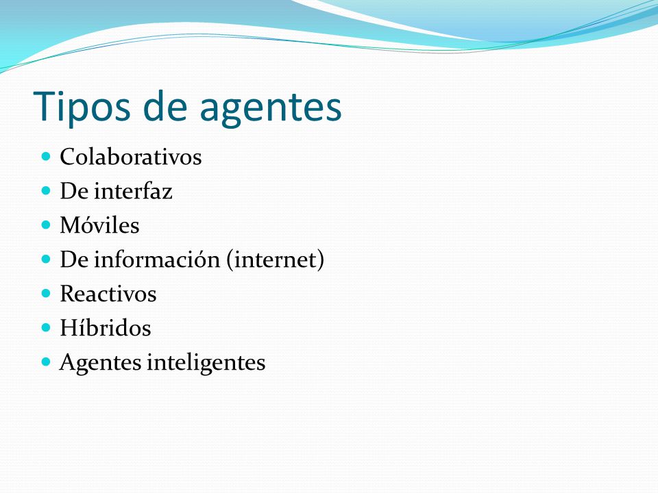 Tipos de agentes Colaborativos De interfaz Móviles