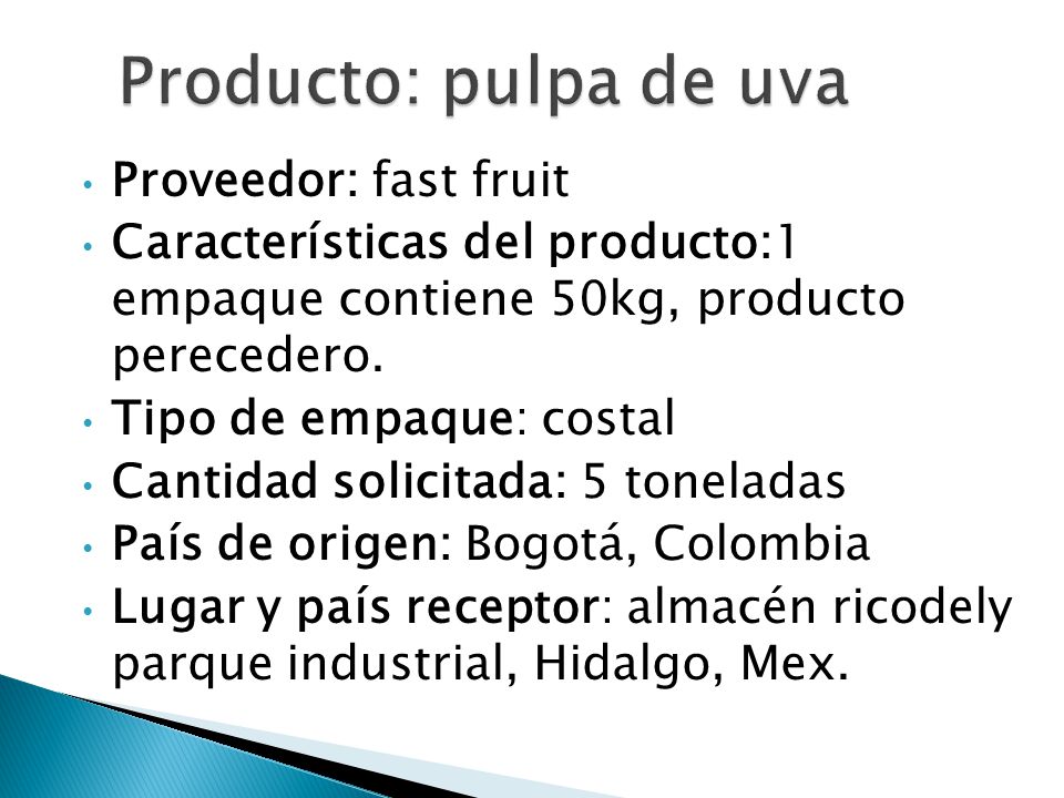 Producto: pulpa de uva Proveedor: fast fruit