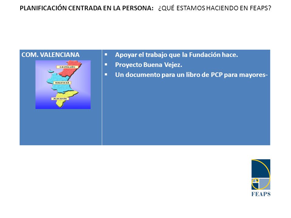 PLANIFICACIÓN CENTRADA EN LA PERSONA: ¿QUÉ ESTAMOS HACIENDO EN FEAPS