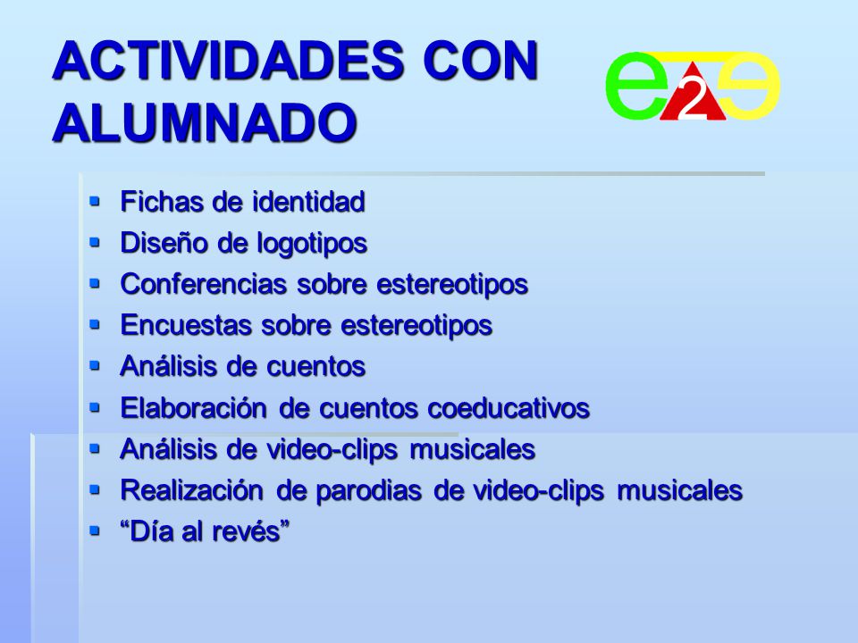 ACTIVIDADES CON ALUMNADO