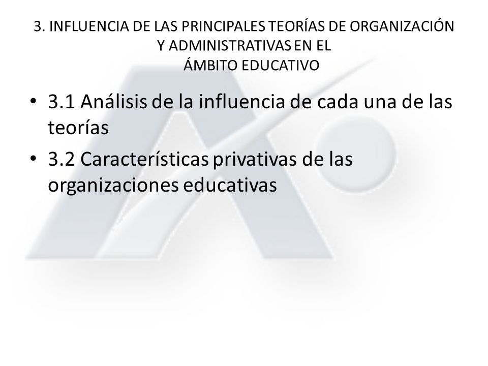 3.1 Análisis de la influencia de cada una de las teorías