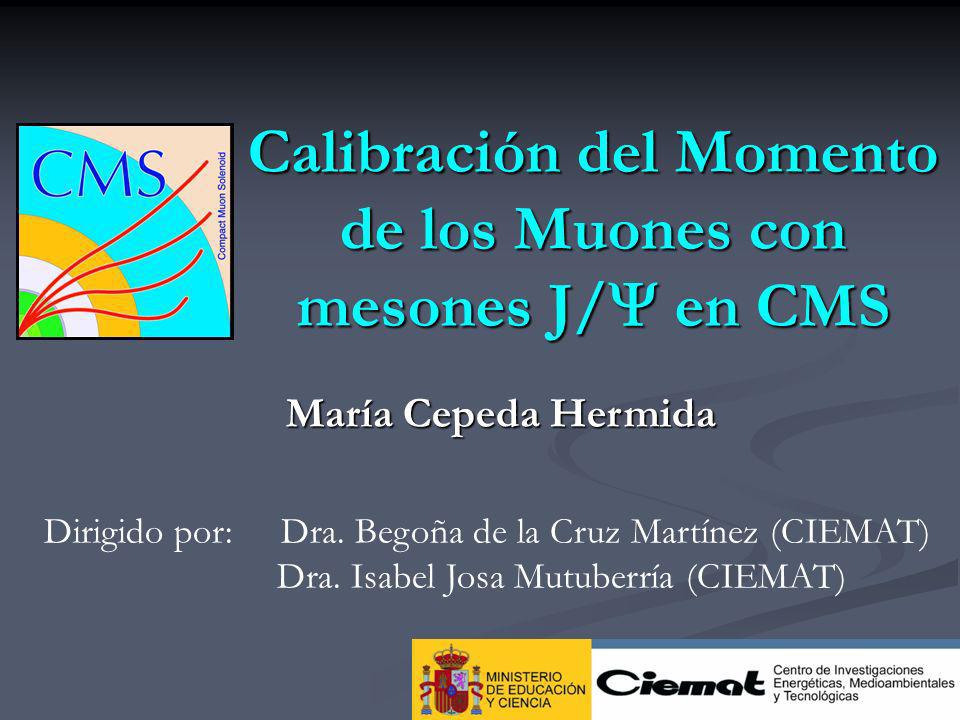 Calibración del Momento de los Muones con mesones J/ en CMS