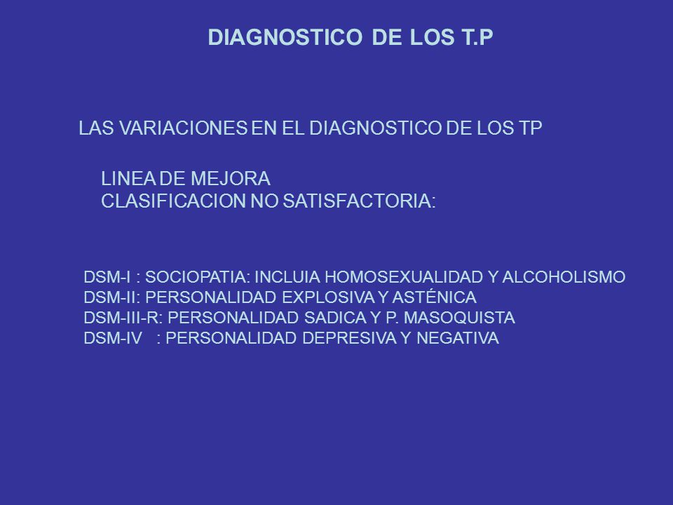 DIAGNOSTICO DE LOS T.P LAS VARIACIONES EN EL DIAGNOSTICO DE LOS TP