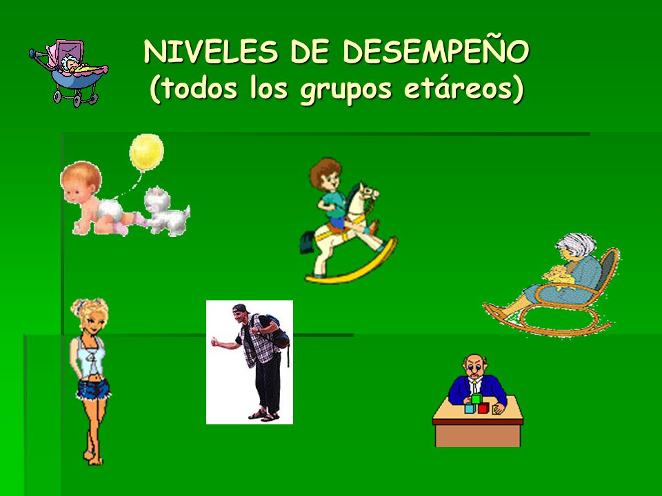 NIVELES DE DESEMPEÑO (todos los grupos etáreos)