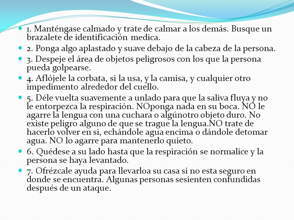 1. Manténgase calmado y trate de calmar a los demás