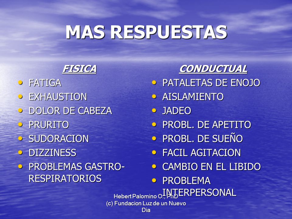 Hebert Palomino O., PhD (c) Fundacion Luz de un Nuevo Dia