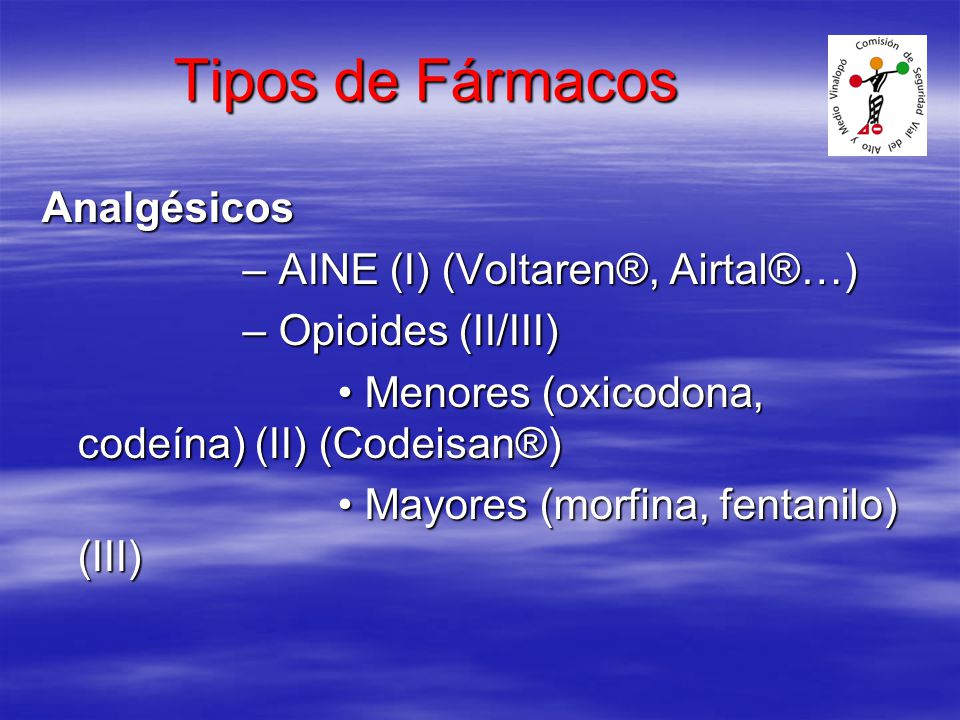 Tipos de Fármacos Analgésicos – AINE (I) (Voltaren®, Airtal®…)