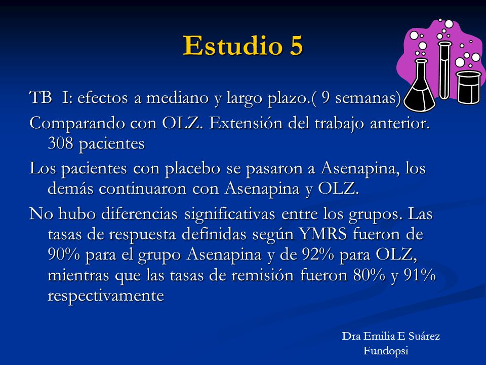 Estudio 5 TB I: efectos a mediano y largo plazo.( 9 semanas)