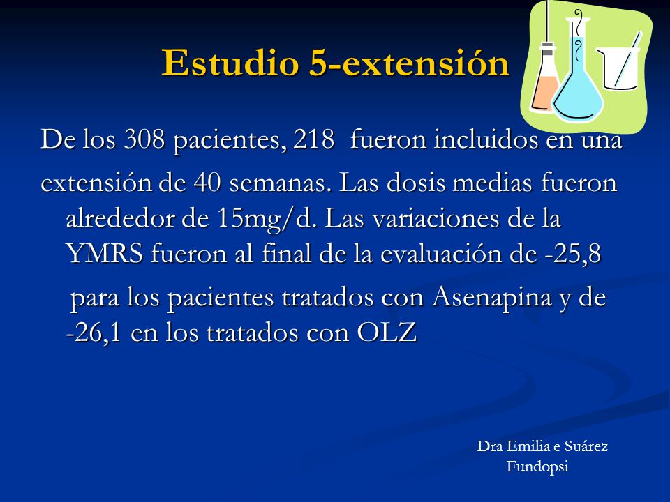 Estudio 5-extensión De los 308 pacientes, 218 fueron incluidos en una