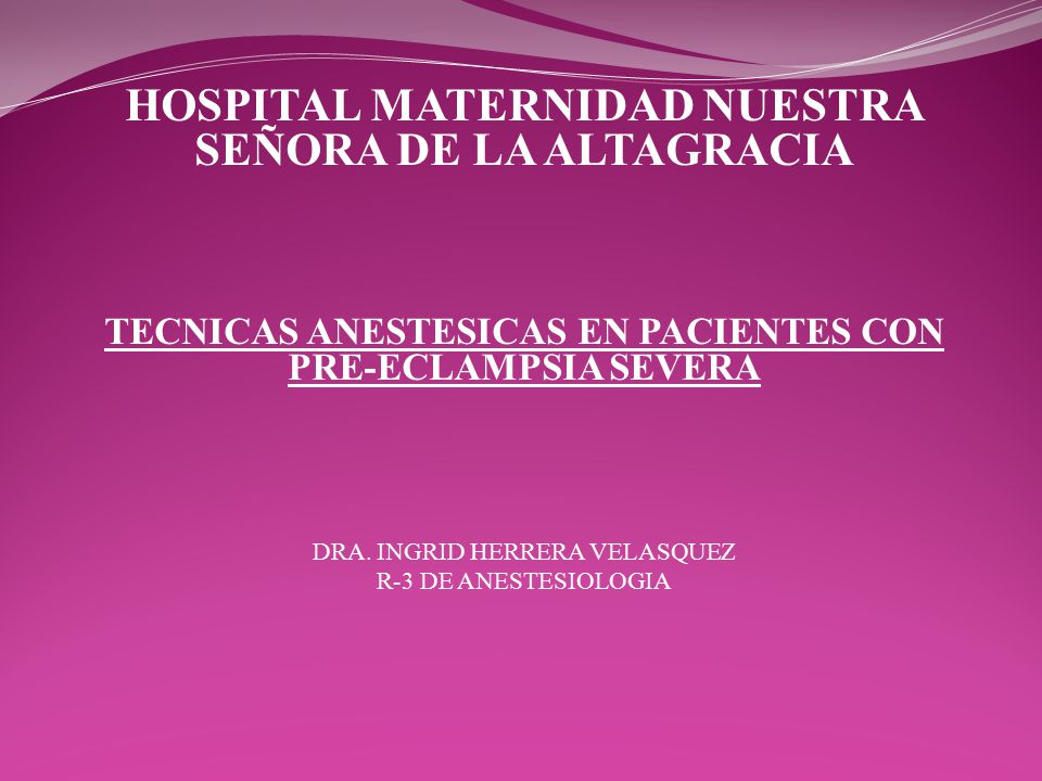 HOSPITAL MATERNIDAD NUESTRA SEÑORA DE LA ALTAGRACIA