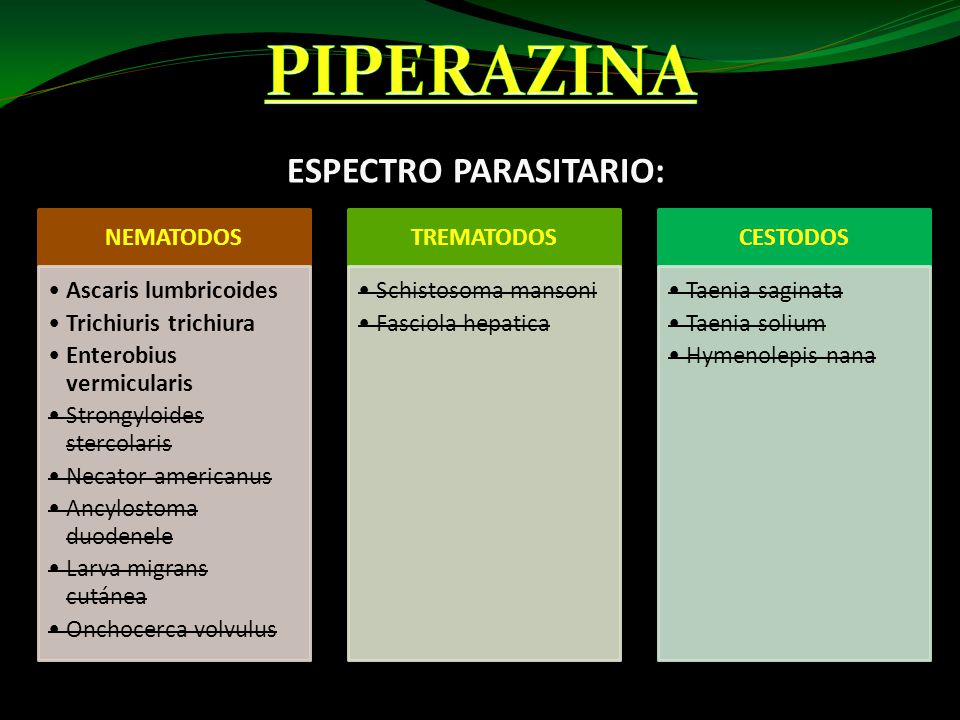 ESPECTRO PARASITARIO: