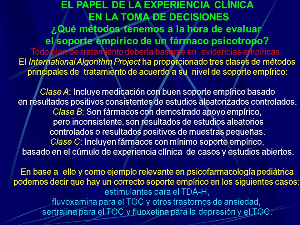 EL PAPEL DE LA EXPERIENCIA CLÍNICA EN LA TOMA DE DECISIONES