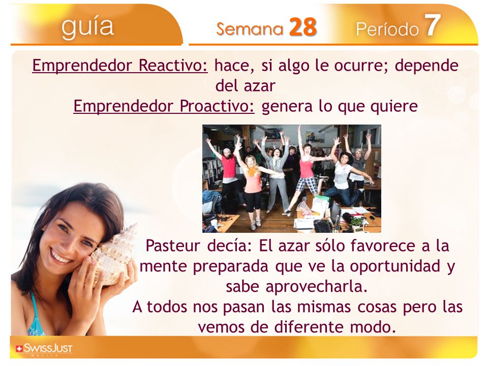 Emprendedor Reactivo: hace, si algo le ocurre; depende del azar