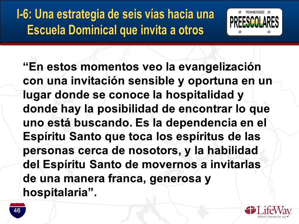 En estos momentos veo la evangelización con una invitación sensible y oportuna en un lugar donde se conoce la hospitalidad y donde hay la posibilidad de encontrar lo que uno está buscando.