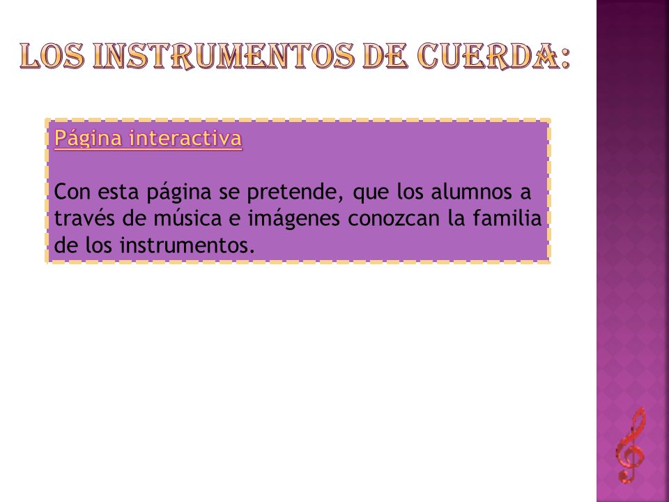 Los instrumentos de cuerda: