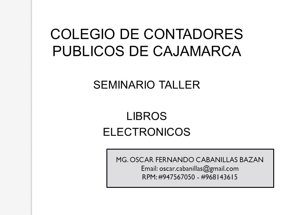 COLEGIO DE CONTADORES PUBLICOS DE CAJAMARCA