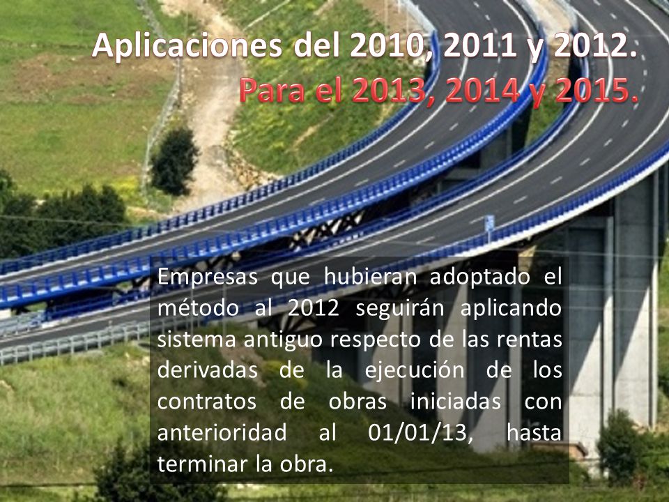 Aplicaciones del 2010, 2011 y Para el 2013, 2014 y 2015.
