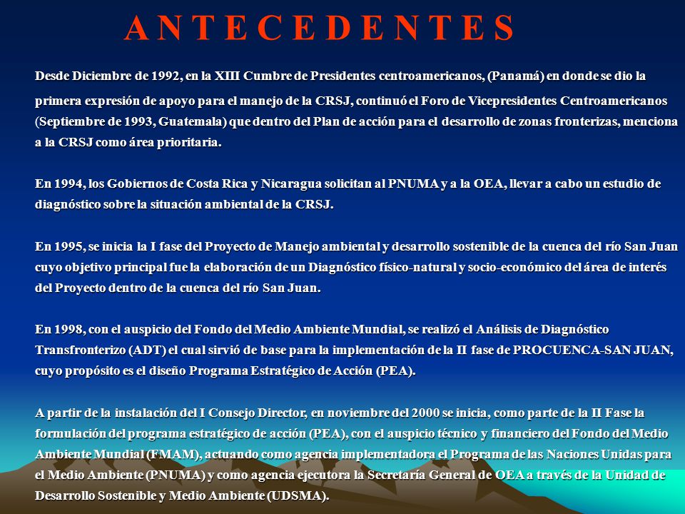 A N T E C E D E N T E S