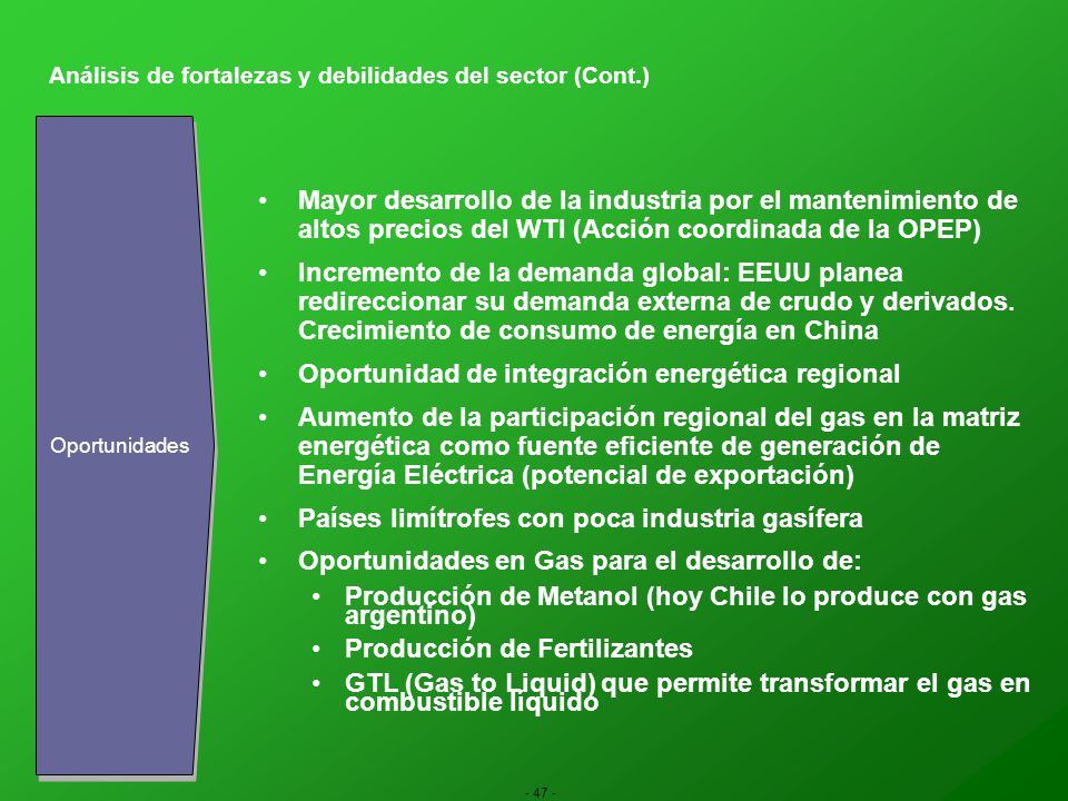 Amenazas La carga impositiva distorsiona los precios finales de los combustibles, cambiando la configuración de la producción de combustibles.