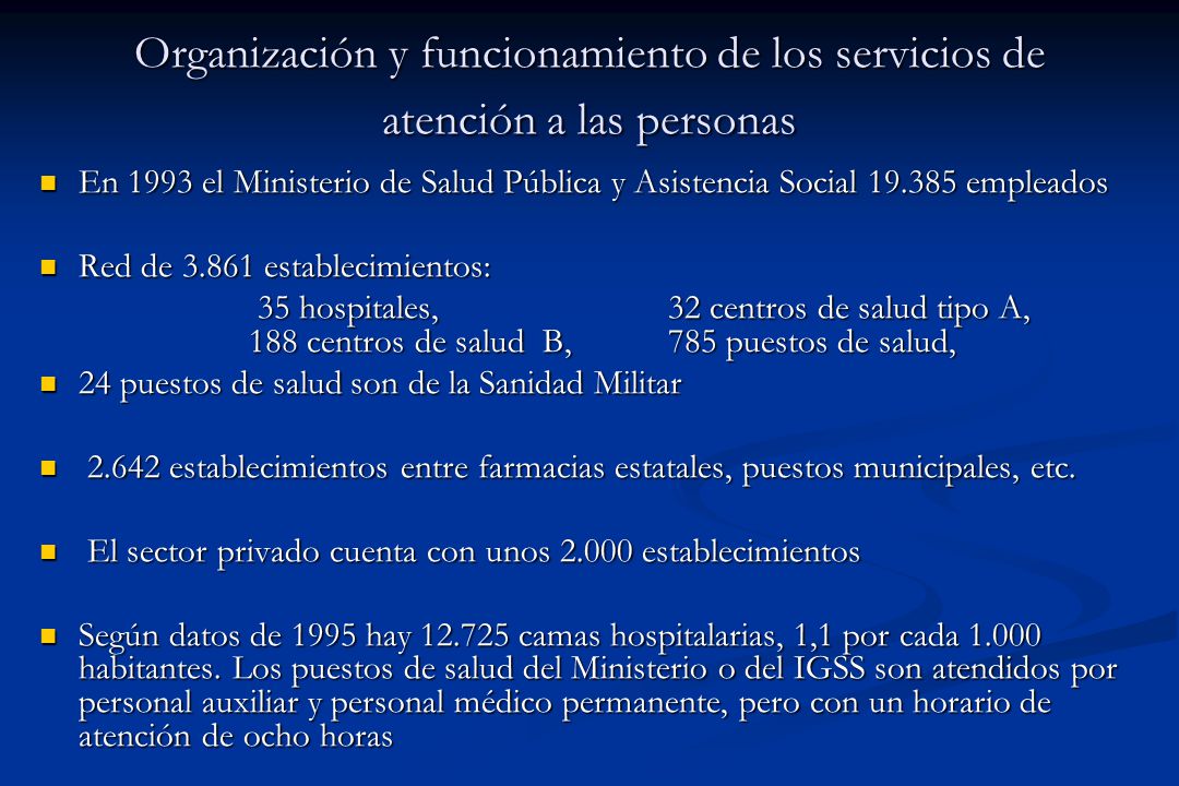 Organización y funcionamiento de los servicios de atención a las personas