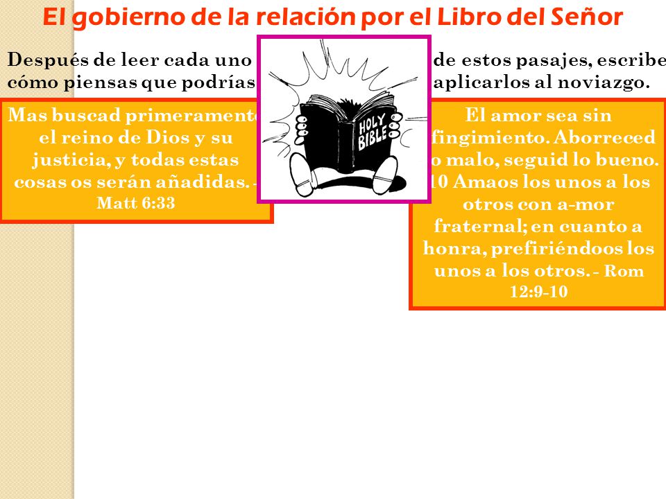 El gobierno de la relación por el Libro del Señor
