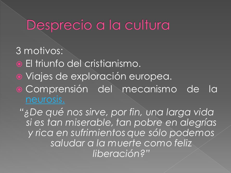 Desprecio a la cultura 3 motivos: El triunfo del cristianismo.