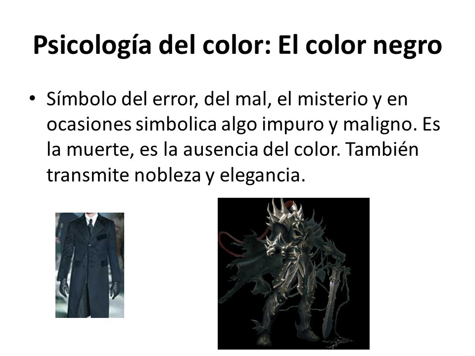 Psicología del color: El color negro