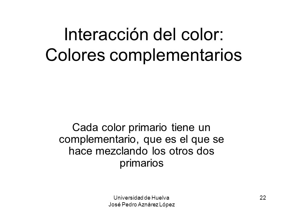 Interacción del color: Colores complementarios
