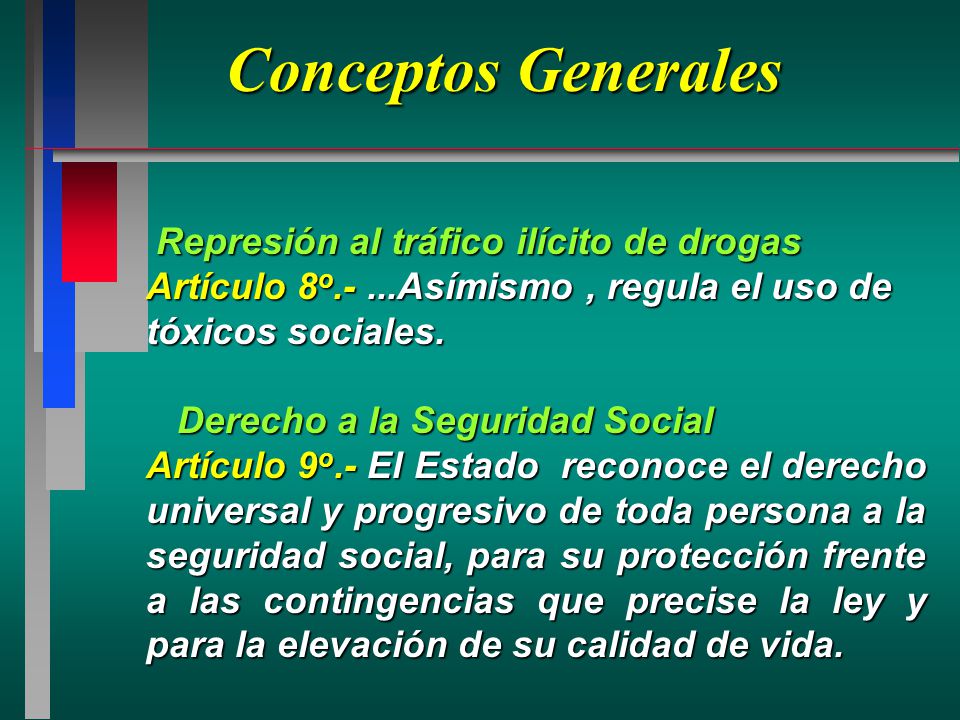 Conceptos Generales Represión al tráfico ilícito de drogas