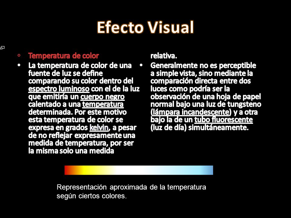 Efecto Visual Temperatura de color