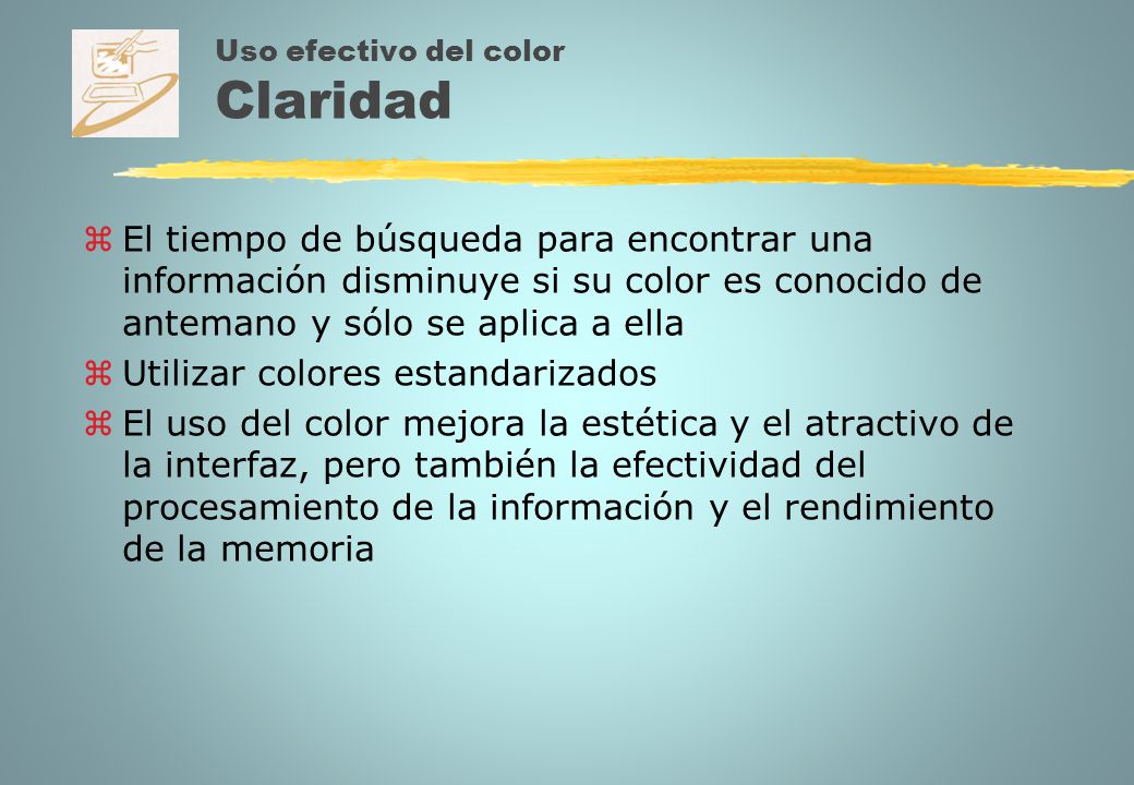 Uso efectivo del color Claridad