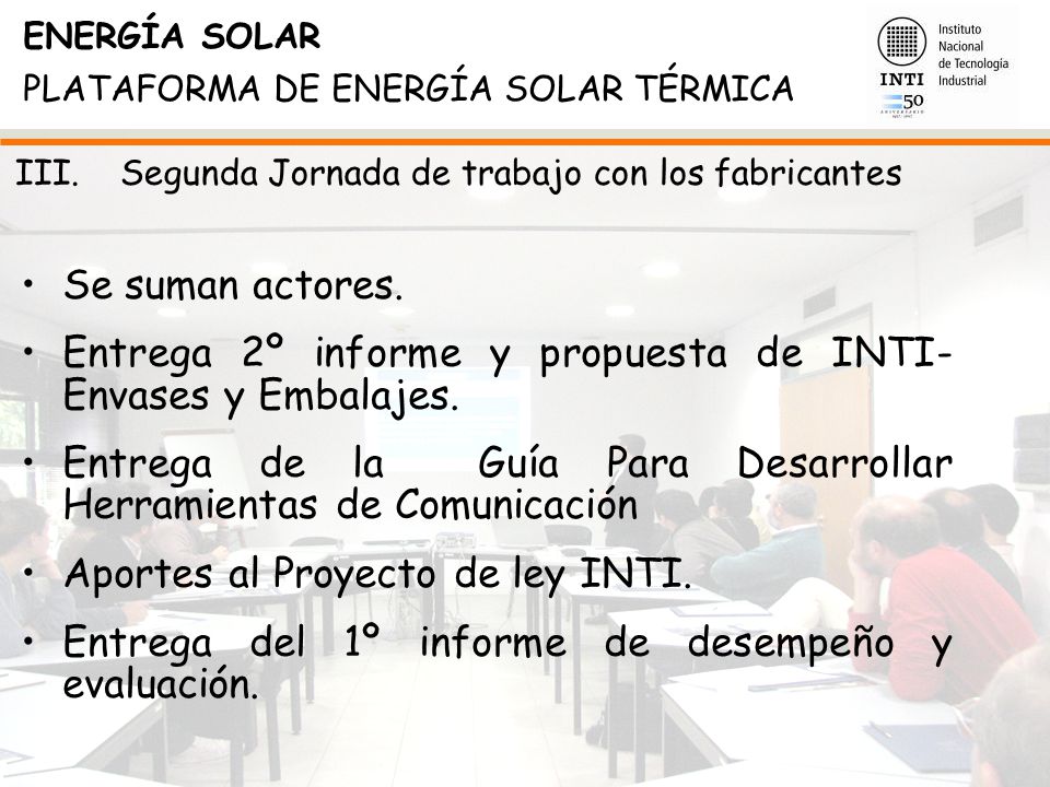 Entrega 2º informe y propuesta de INTI- Envases y Embalajes.