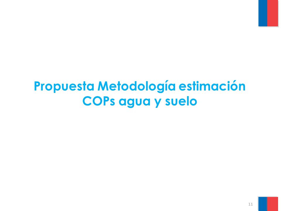 Propuesta Metodología estimación COPs agua y suelo
