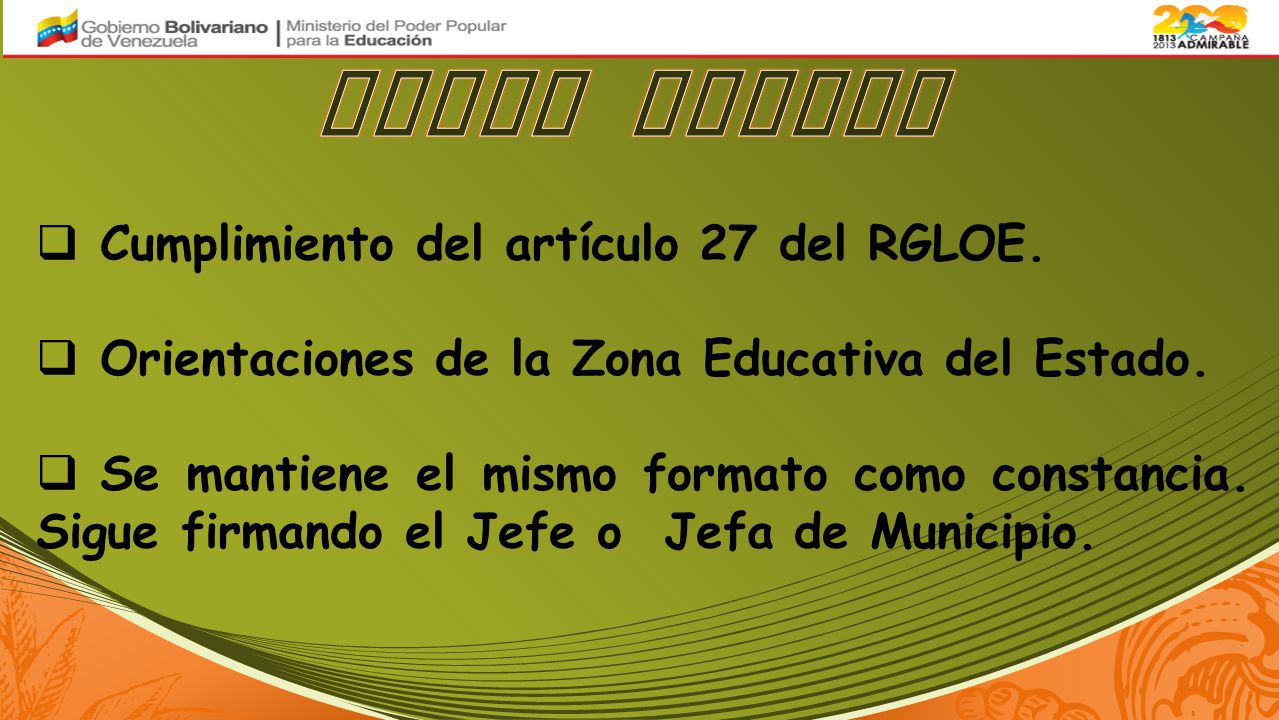 LABOR SOCIAL Cumplimiento del artículo 27 del RGLOE.