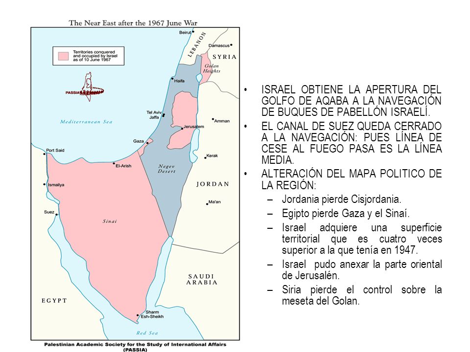 ISRAEL OBTIENE LA APERTURA DEL GOLFO DE AQABA A LA NAVEGACIÓN DE BUQUES DE PABELLÓN ISRAELÍ.