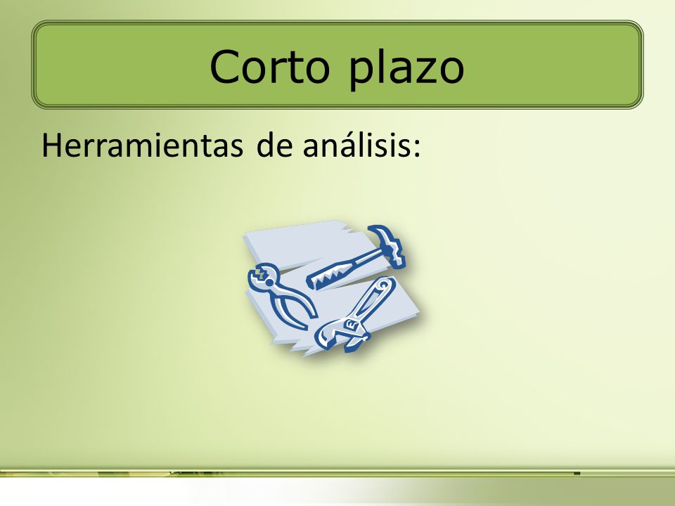 Corto plazo Herramientas de análisis: Narrativo 8:
