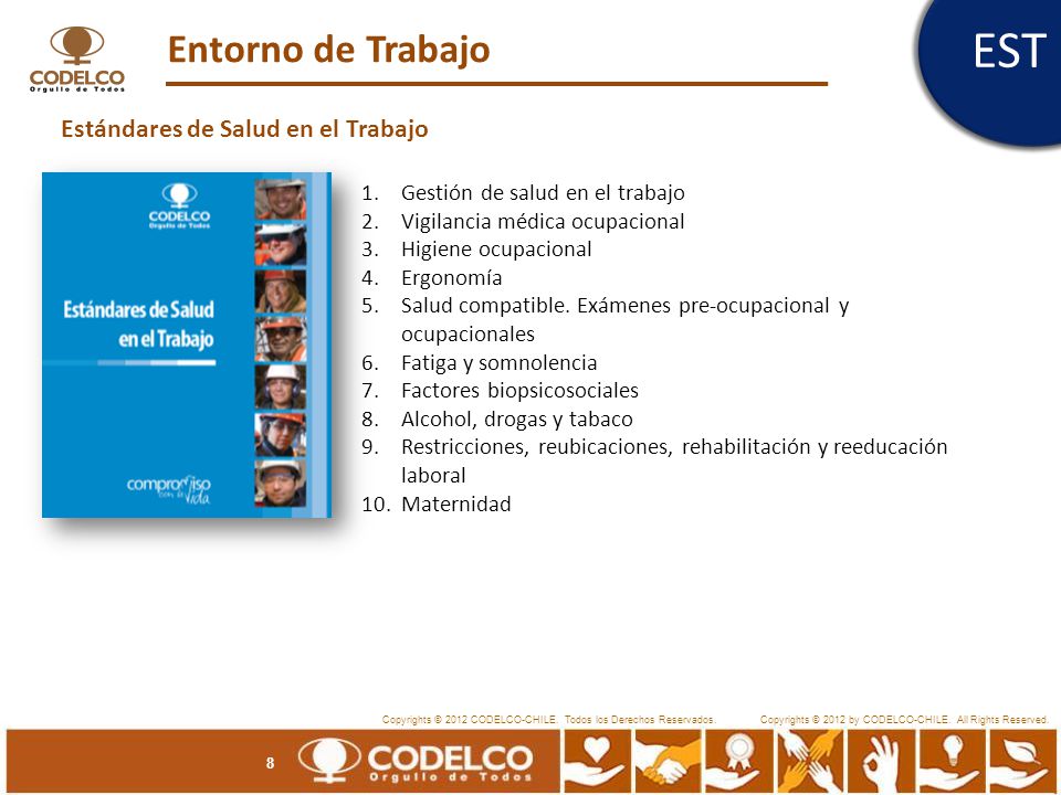 EST Entorno de Trabajo Estándares de Salud en el Trabajo