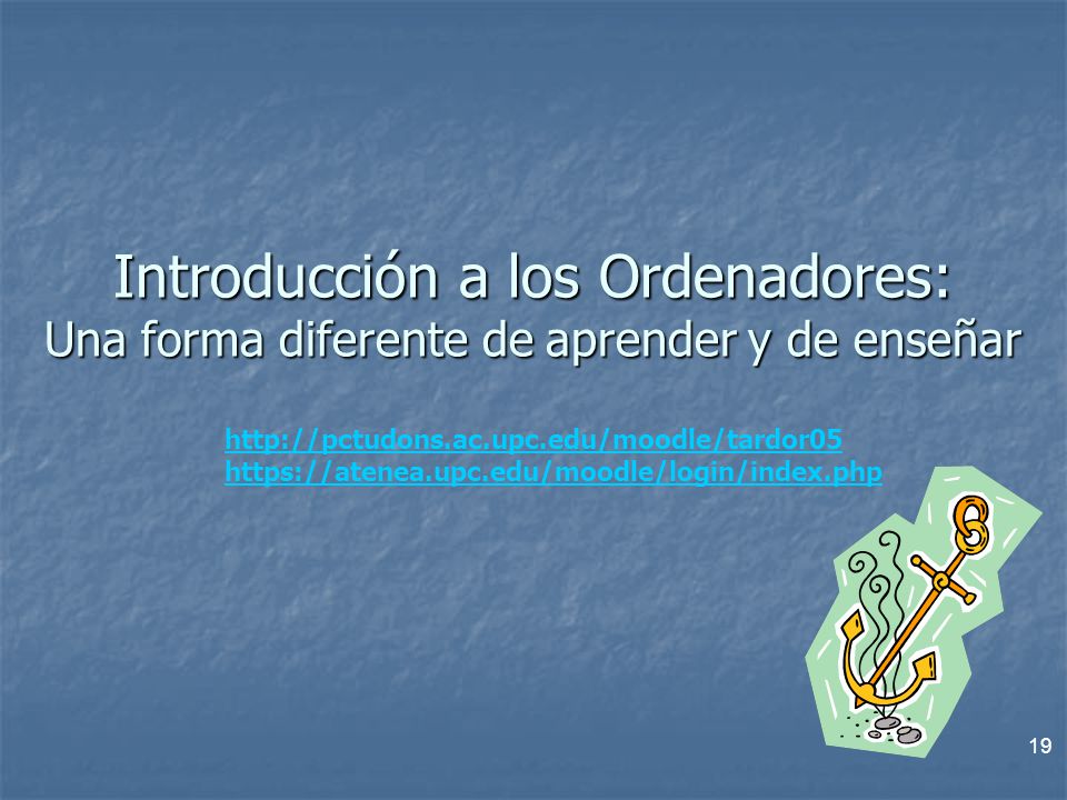 Introducción a los Ordenadores: Una forma diferente de aprender y de enseñar