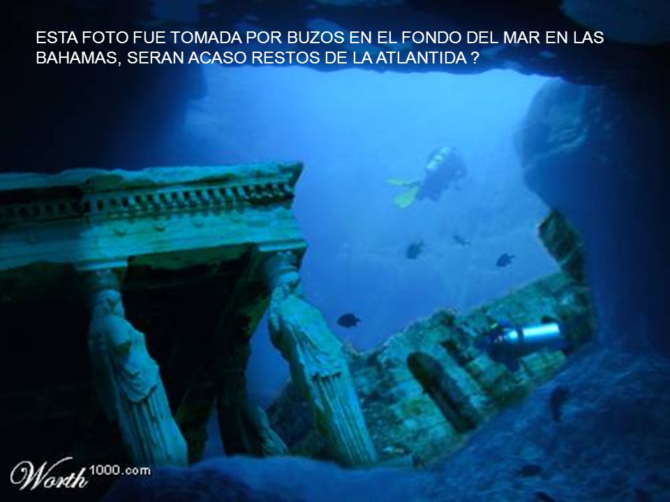 ESTA FOTO FUE TOMADA POR BUZOS EN EL FONDO DEL MAR EN LAS BAHAMAS, SERAN ACASO RESTOS DE LA ATLANTIDA