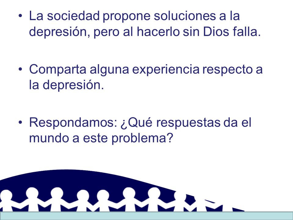 La sociedad propone soluciones a la depresión, pero al hacerlo sin Dios falla.