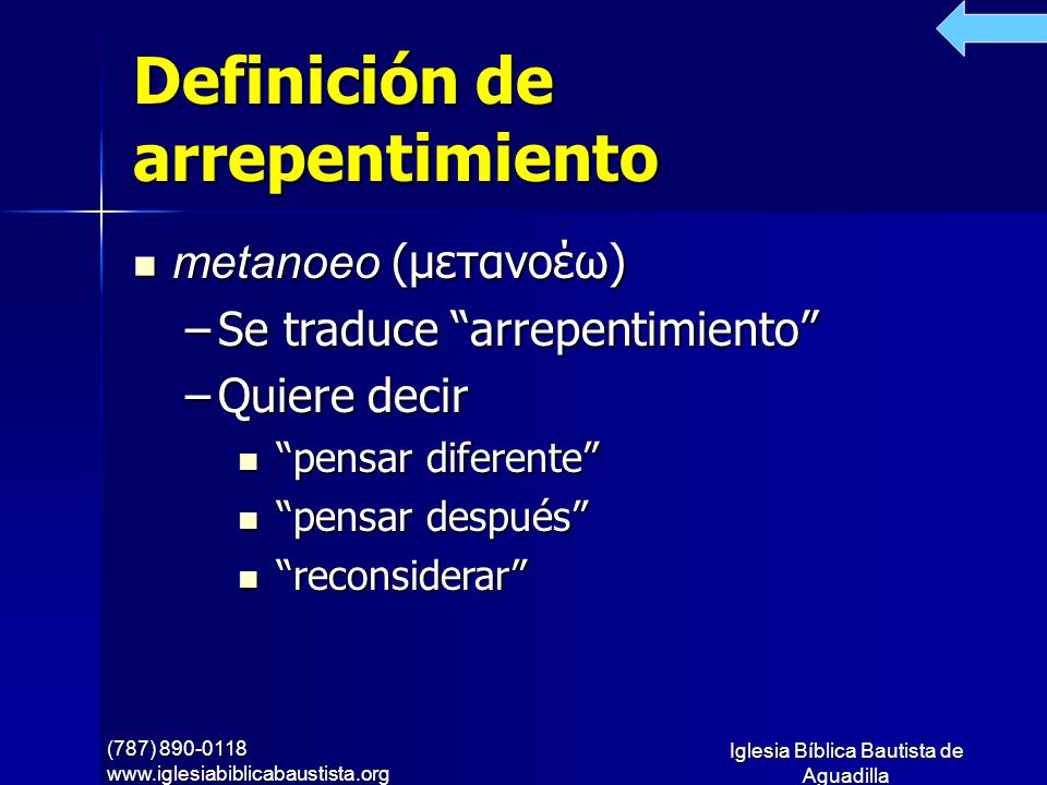 Definición de arrepentimiento