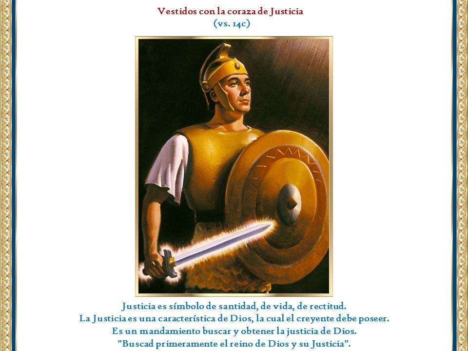 Vestidos con la coraza de Justicia (vs. 14c)