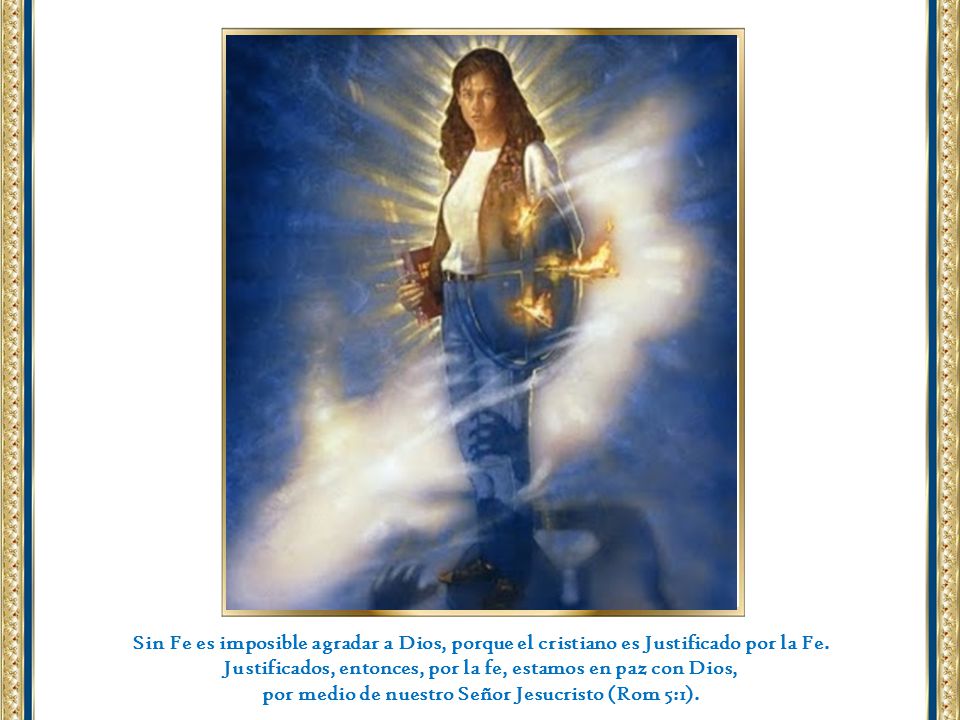Justificados, entonces, por la fe, estamos en paz con Dios,