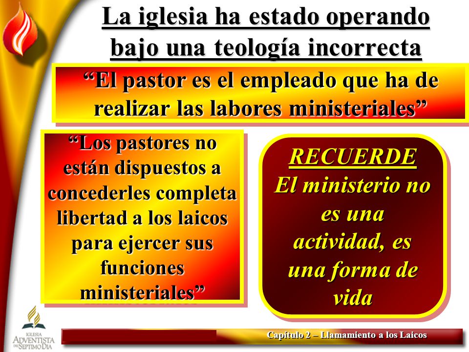 La iglesia ha estado operando bajo una teología incorrecta