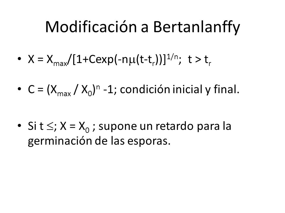 Modificación a Bertanlanffy