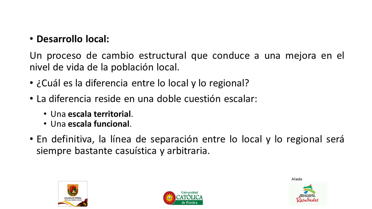 ¿Cuál es la diferencia entre lo local y lo regional
