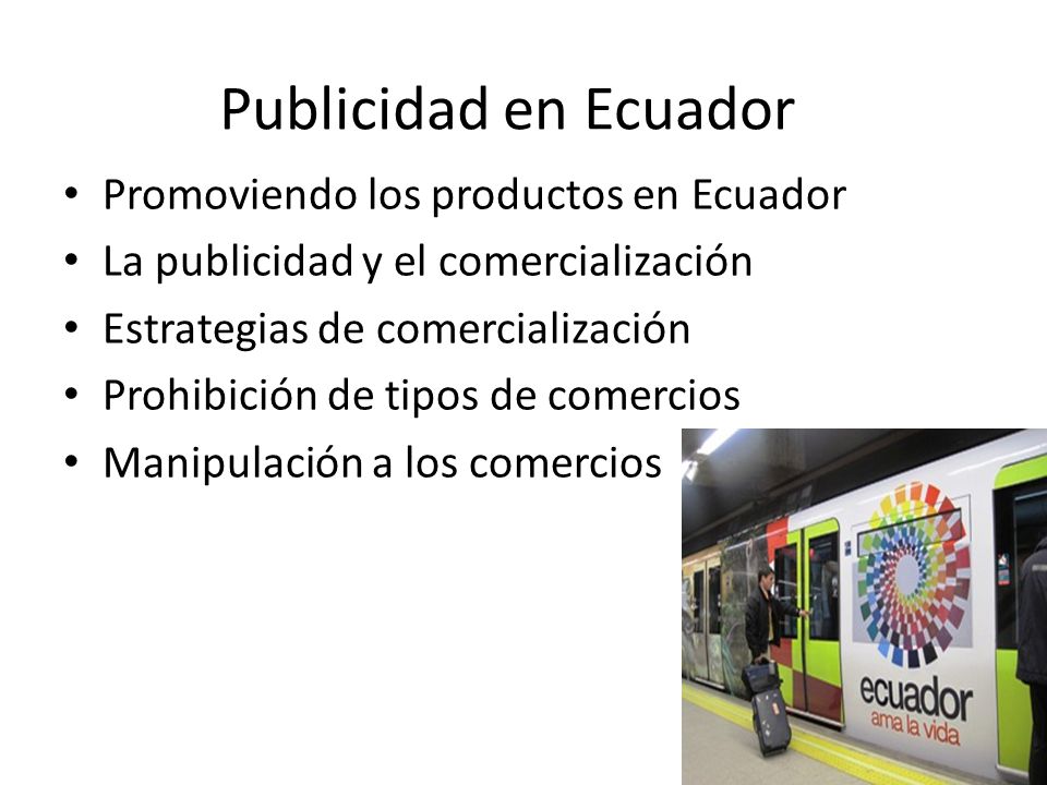Publicidad en Ecuador Promoviendo los productos en Ecuador